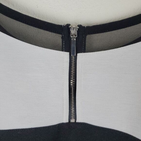 Lane Bryant Black & White Top. Sheer White Yolk with Black trim. Size 22/24 - Picture 5 of 7